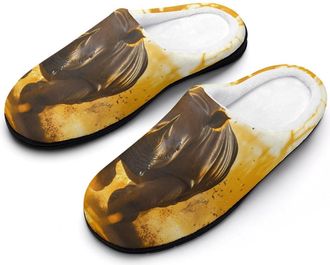 Generic Rhino Running Mens House Slippers Memory Foam Washable Cotton Slip on Home Shoes