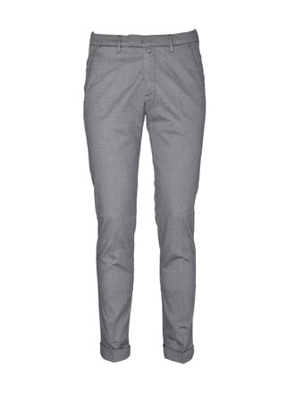 BRIGLIA 1949 Grey Chino Trousers With Straight Fit And Refined Detailing