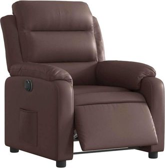 vidaXL Vidaxl - Sill&oacute;n Reclinable El&eacute;ctrico De Cuero Sint&eacute;tico Marr&oacute;n
