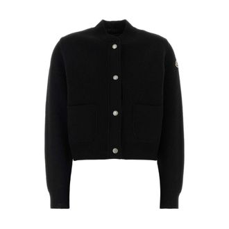 Moncler Cardigan in Lana e Cashmere - - Knitwear - Donna - Nero - L