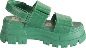 Buffalo Aspha Snd Platform Sandal in Croco Green at Nordstrom, Size 37