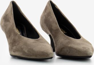 Stimm Décolleté in camoscio marrone