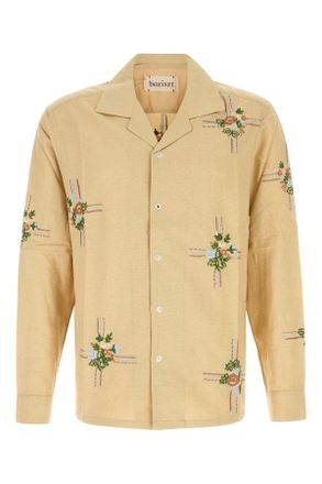 Baziszt Beige Silk Cabin Shirt