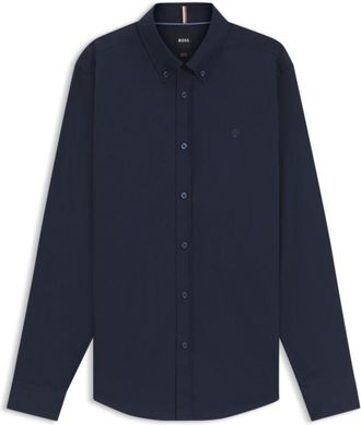 BOSS Slim-fit shirt with Double B monogram