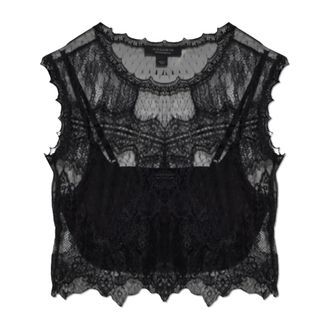 AllSaints Eliza Top - Dames - Tops zonder mouwen - Zwart - 3XS - Leer - Tops