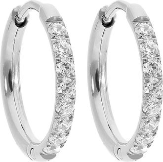 Qudo Eternity Hoop Earring in Silver at Nordstrom