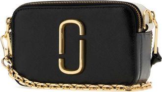 Marc Jacobs Womens The Snapshot Crossbody Bag Black Leather