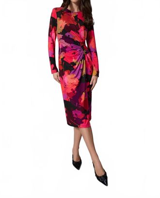 Joseph Ribkoff Silky Knit Floral Print Sheath Dress In Multi