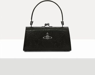 Vivienne Westwood Doll XL Bag Python-effect Emboss Black