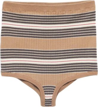 Prada Shorts corti a righe - Toni neutri