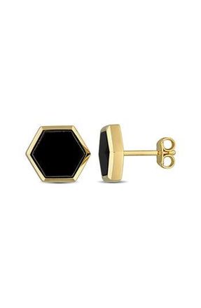 Delmar Onyx Stud Earrings in Black at Nordstrom Rack