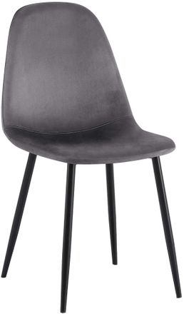 Clp Silla De Comedor Napier Gris Oscuro Terciopelo