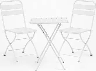 Sklum Sklum - Set de Mesa (60x60 cm) y 2 Sillas Plegables de Jardín Janti