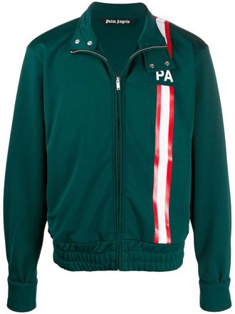 Palm Angels Trainingsjack met logo - Groen