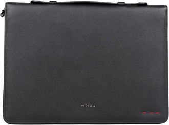 Kiton Documentenmap Klassiek Textuur - Heren - Laptoptassen - Zwart - ONE Size - Leer - Tassen