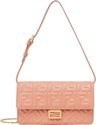 Fendi FF Embossed Compact Tube Wallet On Chain