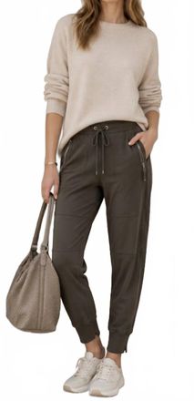 Raffaello Rossi Pre-Loved Womens Candy Light Weight Travel Jogger In Black Olive