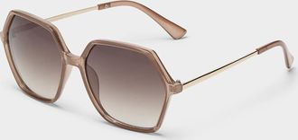 Simons Womens Nancy hexagonal sunglasses