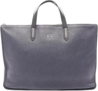 Loewe Pre-owned Toledo Briefcase - Heren - Vintage Shopper - Blauw - ONE Size - Leer - Vintage