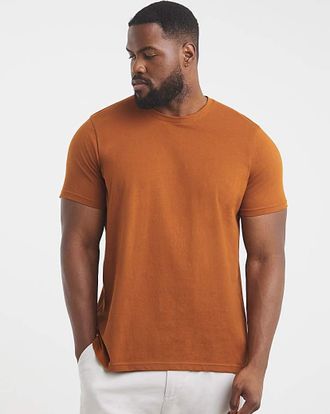 Jacamo Pure Cotton Crew Neck T-shirt Long