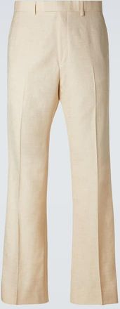 Wales Bonner Alto satin-trimmed flared pants