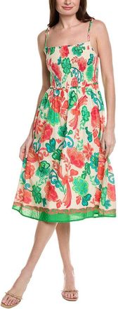 Adrianna Papell Floral Shirred Midi Sundress