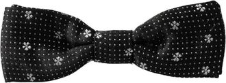Dolce & Gabbana Zijden Bloem Papillon Strikdas - Heren - Accessoires - Grijs - ONE Size - Accessoires
