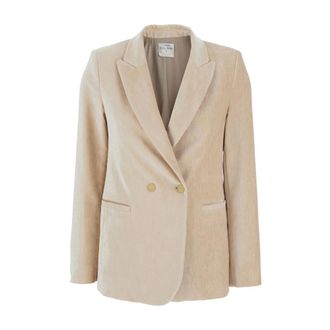 Forte_Forte Dames, Jassen, Beige, Maat: S Velours