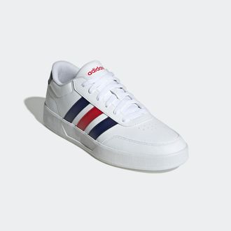 adidas Sneaker ADIDAS SPORTSWEAR BREAKNET 3.0, Herren, Gr. 42,5, bunt (cloud wei&szlig;, dunkelblau, better scarlet), Synthetik, Schuhe Sneaker