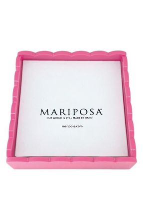 Mariposa Scallop Napkin Box Set in Pink at Nordstrom