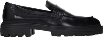 Hogan Hombres Hogans Mocas&iacute;n de Cuero Negro