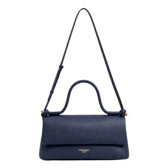 Twinset Handbags, female, Blue, Size: ONE SIZE Flap Shoulder Bag