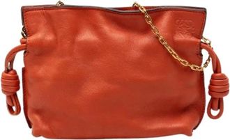 Loewe Pre-owned Mini Crossbody Tas - Dames - Vintage Mini Tas - Oranje - ONE Size - Leer - Vintage