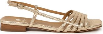 Bobbies Diana Flat Sandals in Iridescent Champagne at Nordstrom, Size 6.5