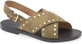 Madewell The Tuley Crossover Sandal in Aged Olive at Nordstrom Rack, Size 10.5