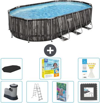 Bestway Piscina Bestway Power Steel Oval - 610x366x122 Cm - 8-piezas S607