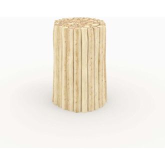 Rendez-Vous D&eacute;co Mesa Auxiliar Imani Redonda De Teca Para Jard&iacute;n