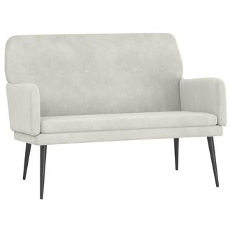 vidaXL Banco De Terciopelo Crema 108x79x79 Cm Vidaxl