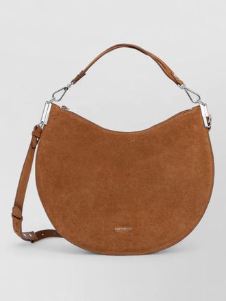 Coccinelle sunup suede shoulder bag adjustable strap