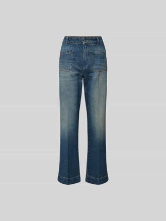 Victoria Beckham Jeans mit Label-Stitching in Dunkelblau, Gr&ouml;&szlig;e 24