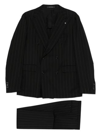 Tagliatore pinstripe suit - Black