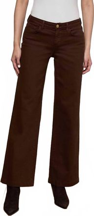 L'agence Joanne Low-Rise Wide-Leg Jean In Brown