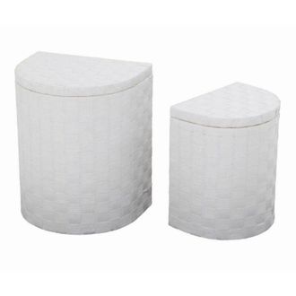Vacchetti Vacchetti - Caja De Papel Blanco Con Forro 1-2 45x35h54 Media Luna