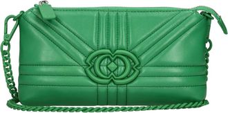 La Carrie Grate Double Bag - Dames - Schoudertassen - Groen - ONE Size - Leer - Tassen