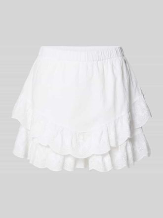 Pepe Jeans London Mini-Rock aus reiner Baumwolle Modell CAMILA in Weiss, Gr&ouml;&szlig;e XL