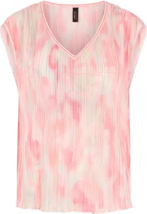 Marc Cain Tops, Dames, Veelkleurig, S, Polyester, Pliss&eacute; Top