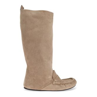 Acne Studios High Boots, female, Beige, Size: 5 US Slouch Saddle Boots