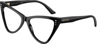 Jimmy Choo London Stijlvolle Brillen - Dames - Brillen - Zwart - 52 MM - Accessoires