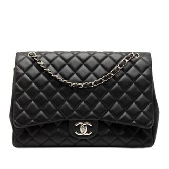 Chanel Pre-owned Leren Schoudertas - Dames - Pre-owned - Zwart - Maat: ONE Size Leer