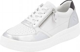 Remonte Womens D0J05 Sneakers In White/silver/black